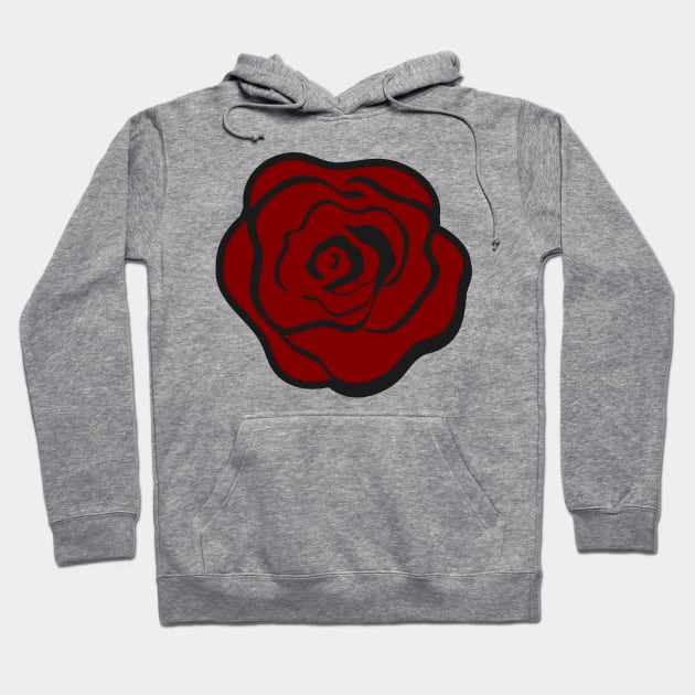 Red Rose Hoodie by ShirtyLife